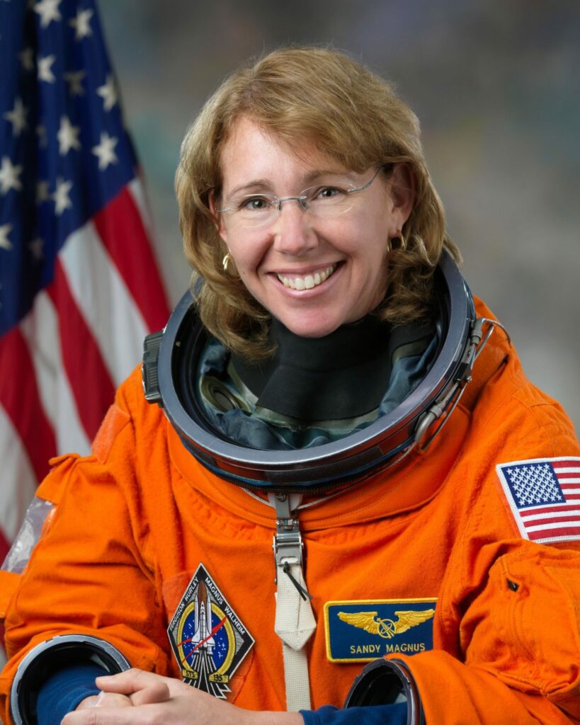 Sandra Magnus has been part of three space flights and spent more than four months in space during her career at NASA.