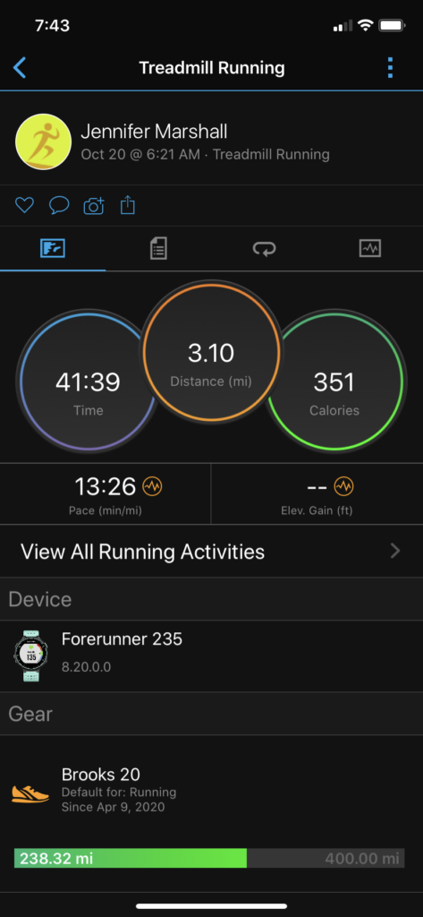Jennifer Marshall - Miner 5K Participant Map