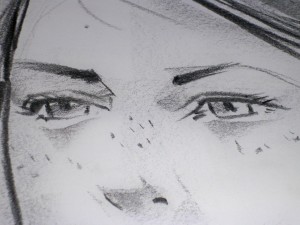 Sketch done by an artist in La Place du Tertre