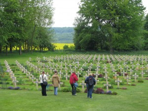 Rebecca, Bob, Courtney, and Claire at the French side of the cemetery at Thiepval