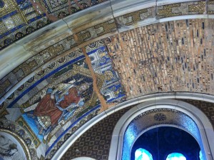 Inside the Kaiser Wilhelm Memorial Church.