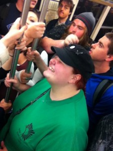 Stephenie, James, Zack, and Stephani in the metro