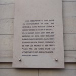 Plaque explaining Lévitan's role during WWII