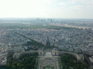 Sky View from the top of the Eiffel Tower