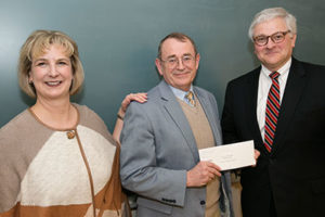 Missouri S&T Chancellor Cheryl B. Schrader, Larry Gragg and Hank Foley.