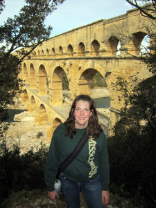 Senior Julie Langenfeld visited the Roman aqueducts while studying in France in 2012.