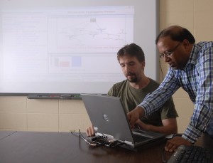Dr. Sanjay Madria, right, professor and associate chair for research in computer science at Missouri S&T, has received a grant to work on big data management in disaster situations.