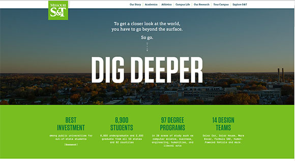 A redesigned website is one of the elements of the Miners Dig Deeper brand identity.
