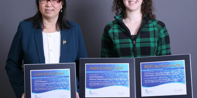 Missouri S&T student earns awards for tracking nanoparticles in water
