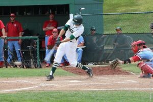 Tyler Bodenstab's run-scoring single in the first game of Sunday's doubleheader put the Miners ahead for good in the game that broke the previous single-season record for wins.