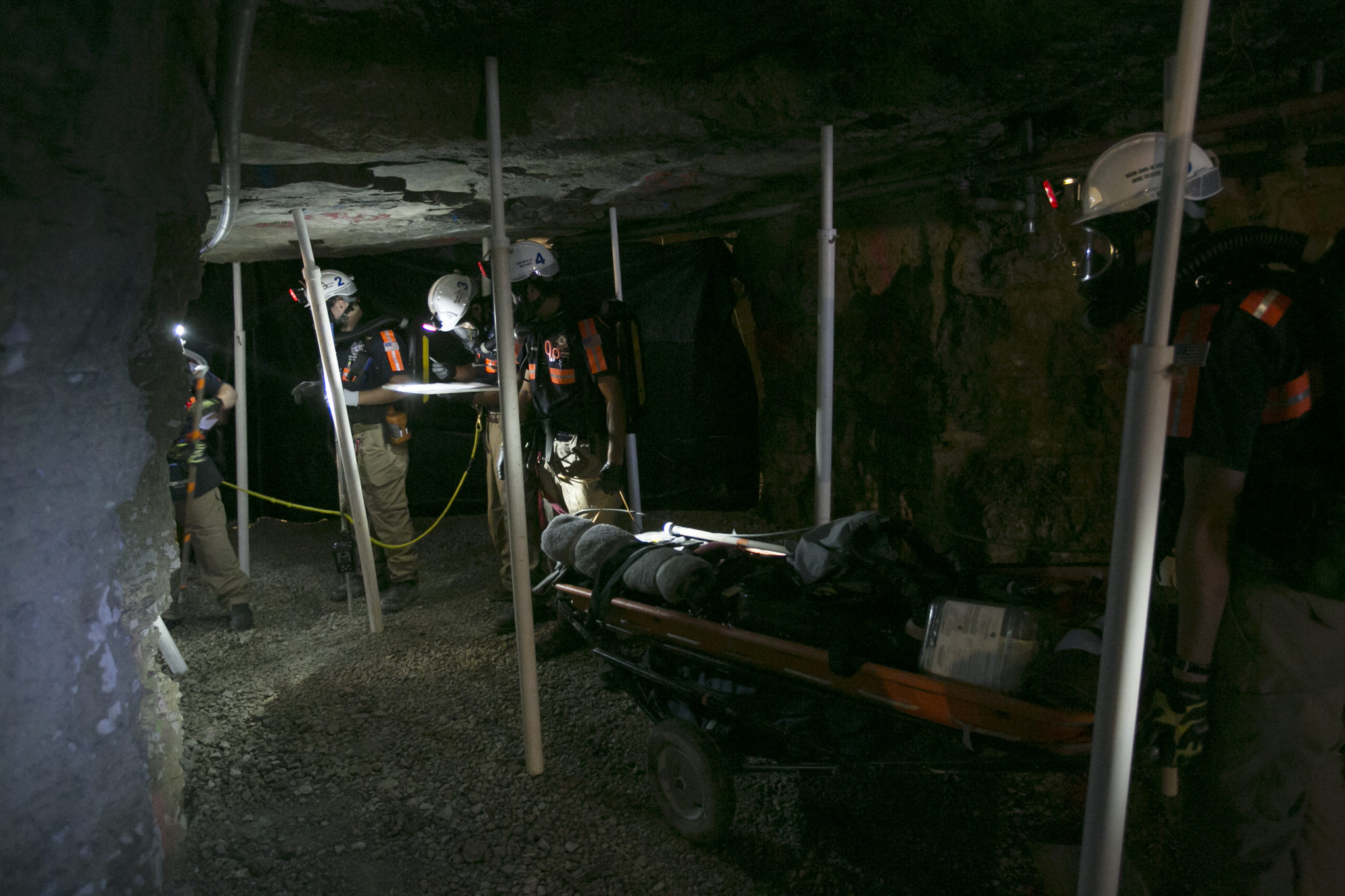 Missouri S&T's two mine rescue teams will compete against industry teams at the 34th Annual Mine Rescue Competition Oct. 3-6 at S&T's Experimental Mine. Sam O'Keefe/Missouri S&T