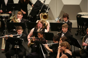 The wind symphony, symphonic band and the winter drumline perform at Leach Theatre. Sam O'Keefe/Missouri S&T