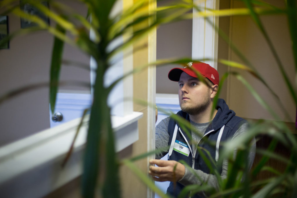 At WomanSpace in Rolla, S&T students painted walls, doors and door frames.