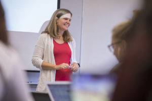 Dr. Michelle Schwartze leading Education 3221, "Teaching Math in Elementary and Middle Schools" at Missouri S&T.