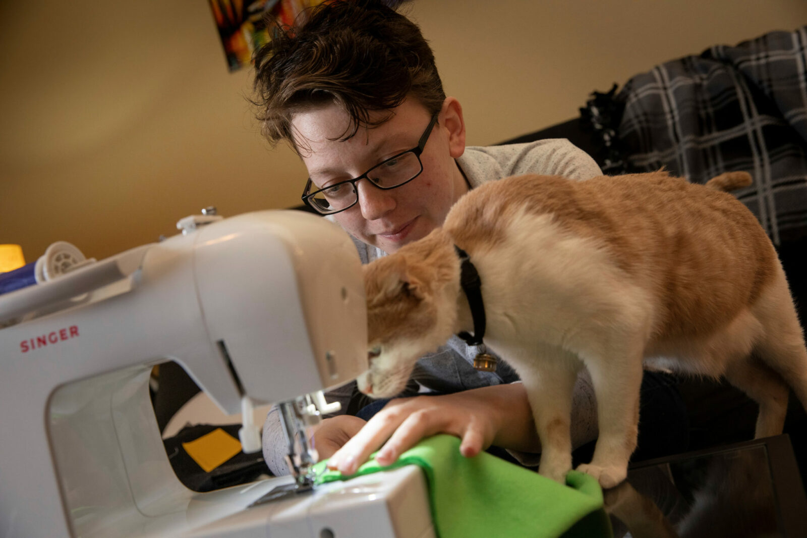 photo of Laurie Gilson and her cat Astro