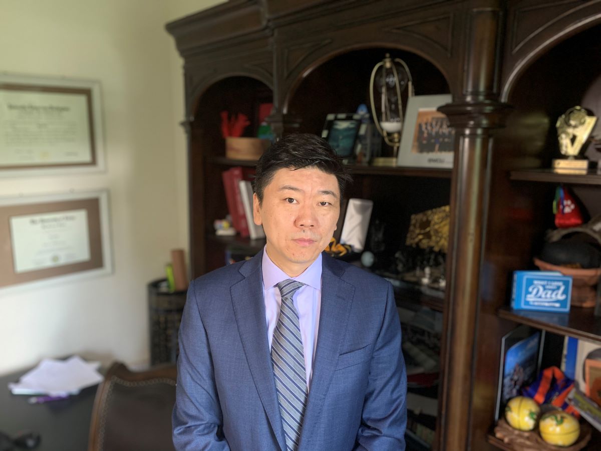 Dr Hu Yang in his office