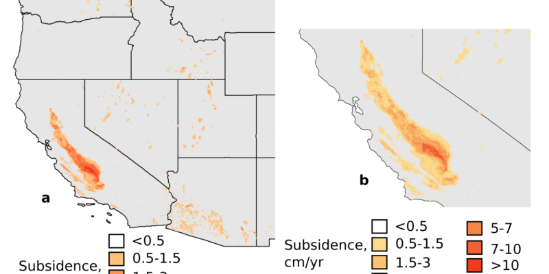 Research links sinking land to regions of high groundwater demand