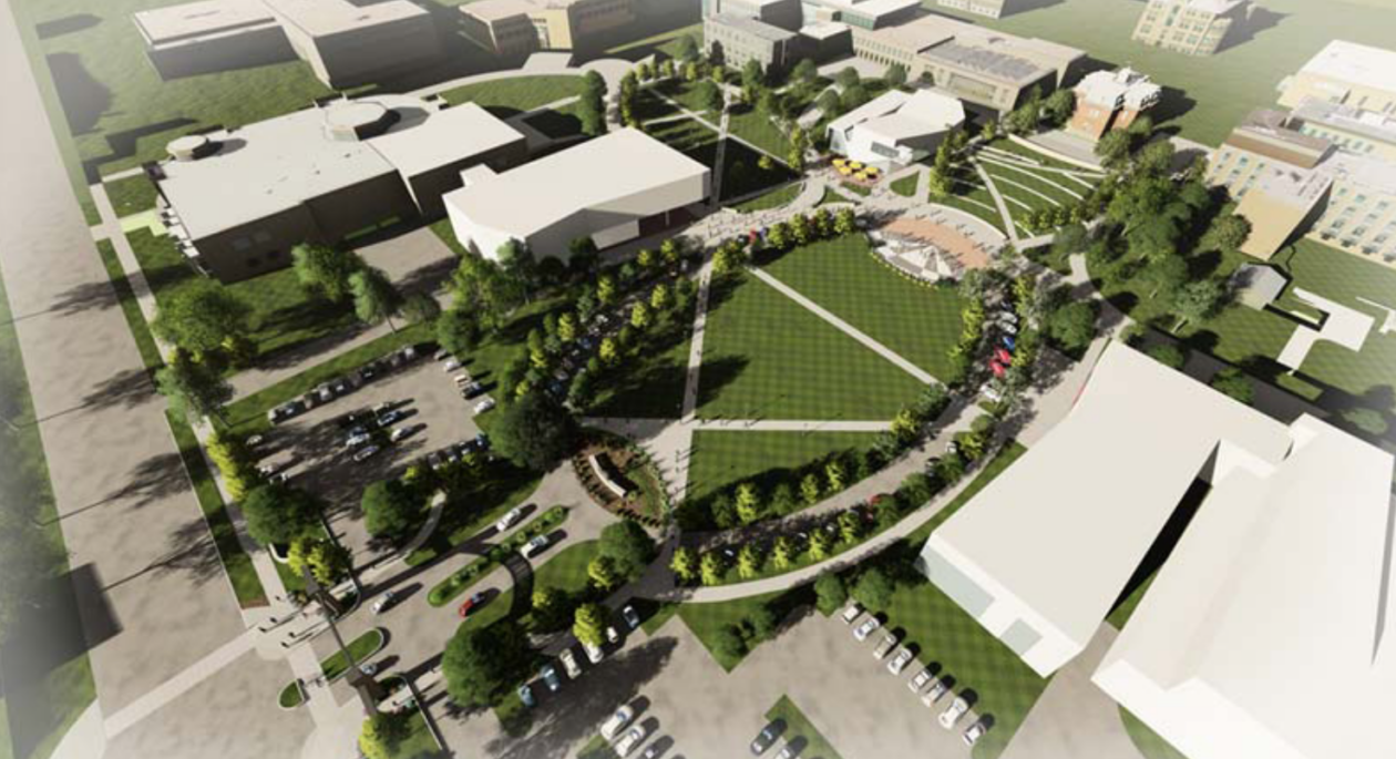 Architect's rendering of the planned Missouri S&T Arrival District.