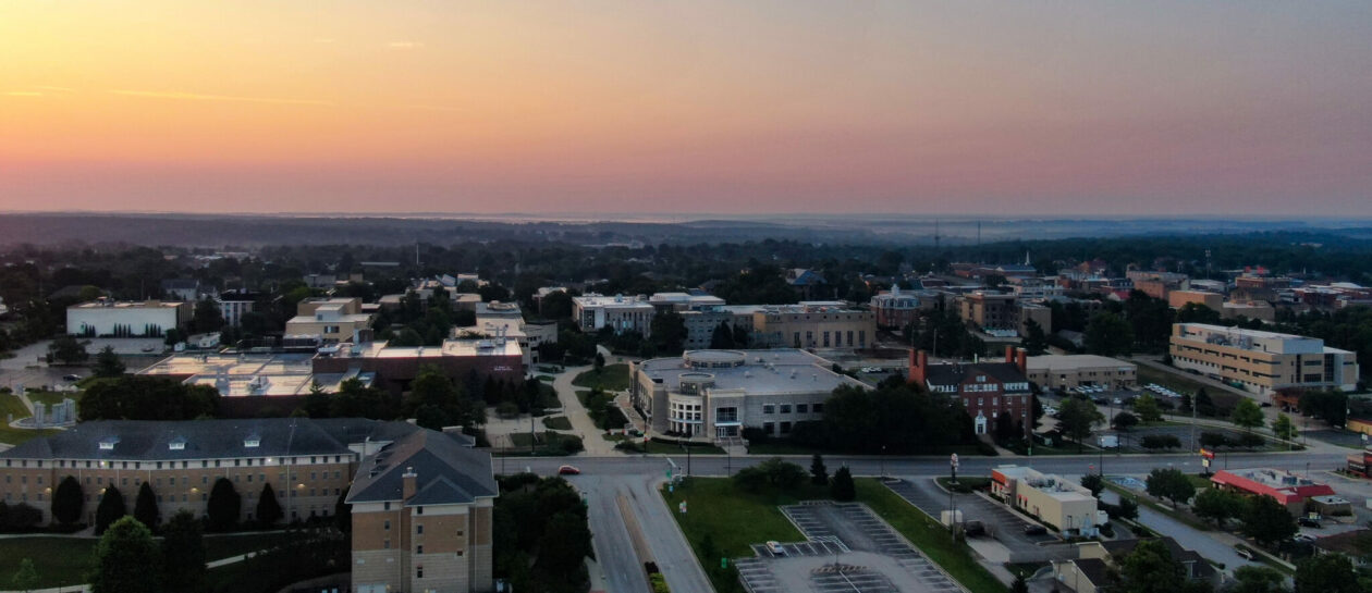 Photo of S&T campus at sunrise