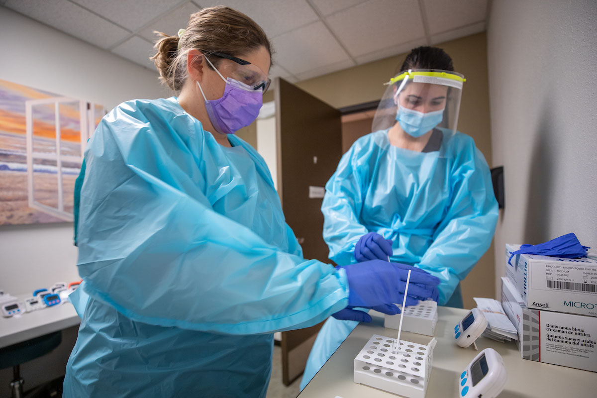 S&T’s student health services staff stayed busy in 2020 testing students for COVID-19 and conducting contract tracing. The pandemic was at the forefront of everyone’s minds in 2020.