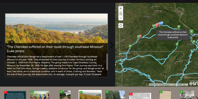 Missouri S&T students create digital story map to trace Trail of Tears journey through Missouri