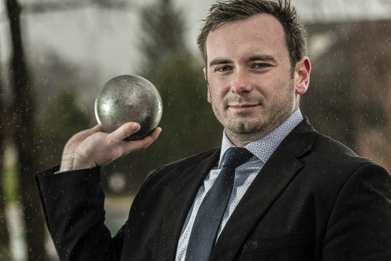 Missouri S&T shot-putter Nathan Swadley, a senior in mechanical engineering, finds the balance between athletics and academics.