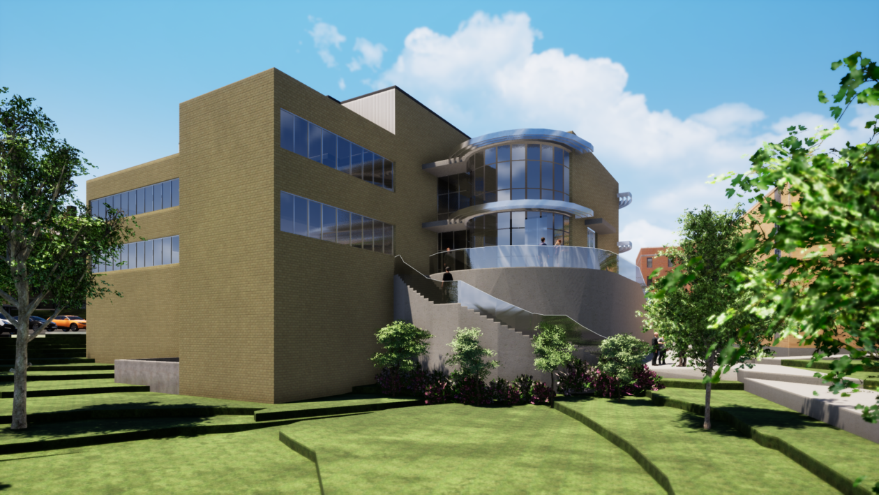 architect's rendering of building