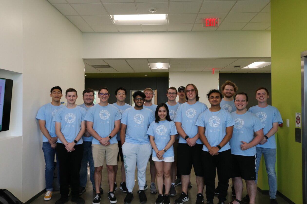 Group of students in matching t-shirts