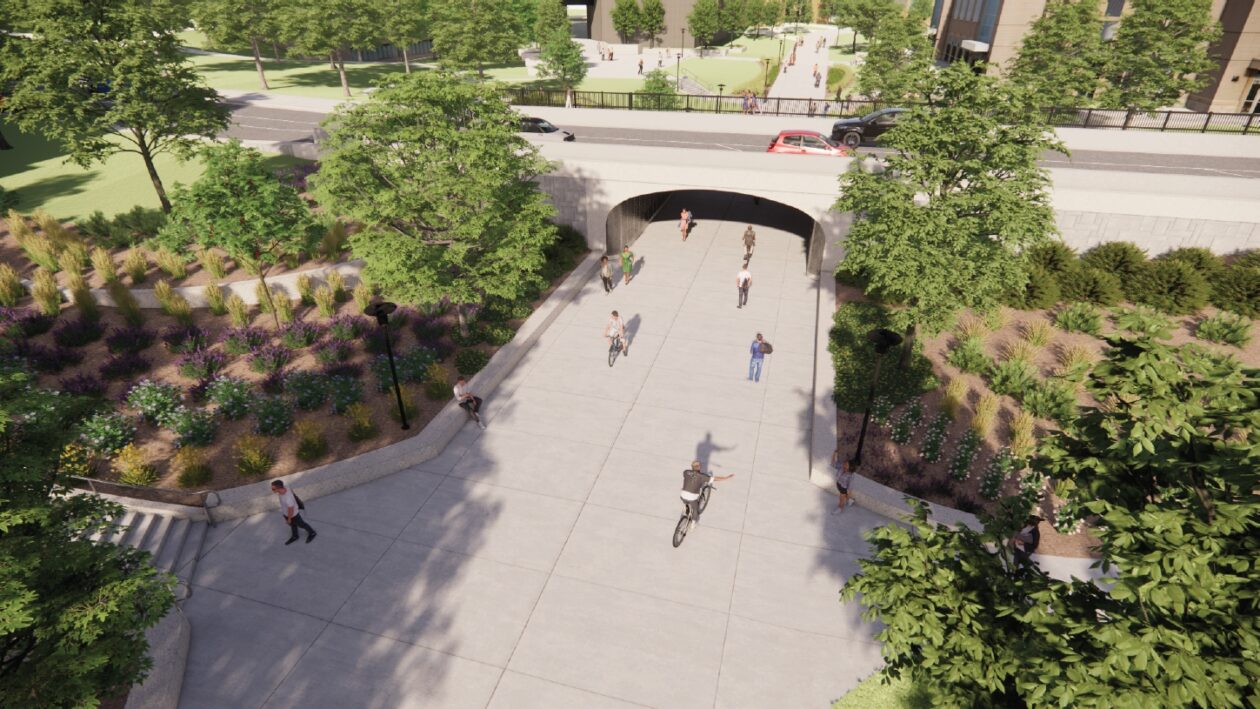 Highway 63 underpass at S&T