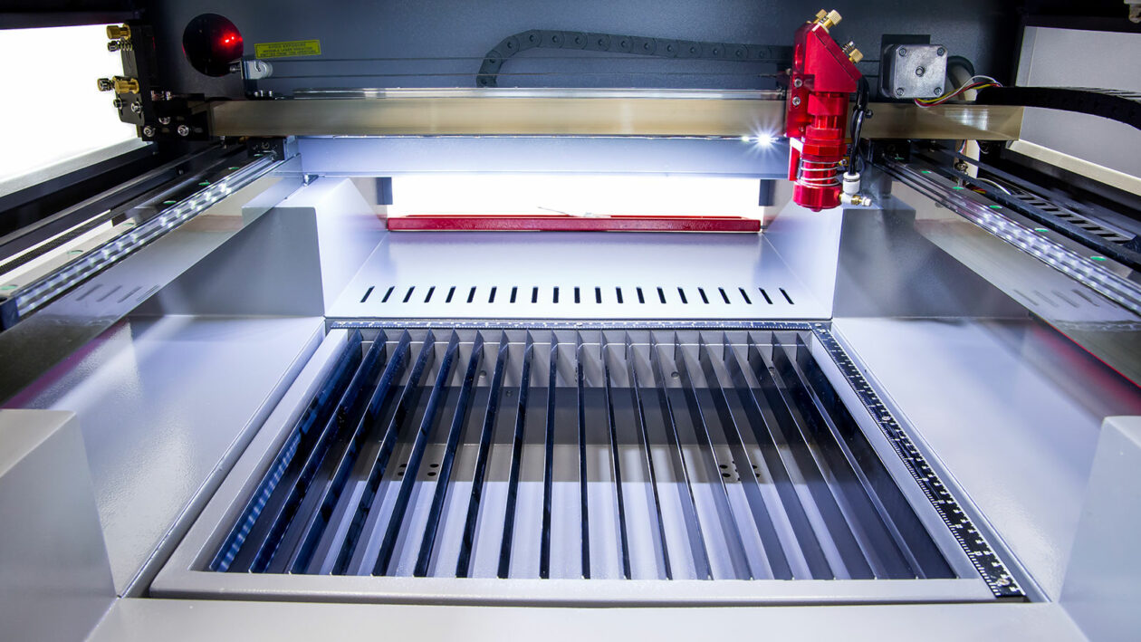 A Boss LS-1420 laser cutter.