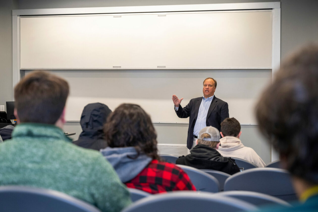 Dr. Michael Davis teaches class