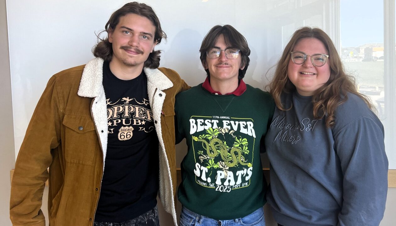 Members of the team include, from left, Benjamin Sommer, Sam Insall and Morgan Mieger. Photo courtesy of Mieger.