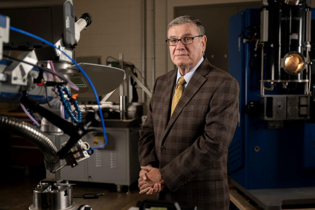 Richard Billo with equipment