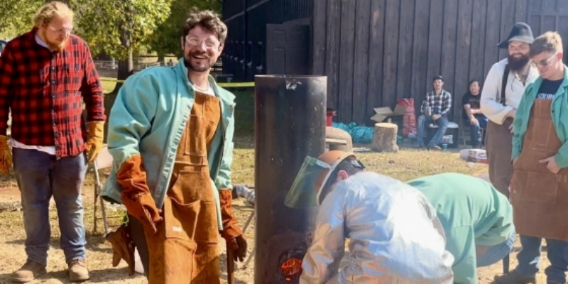 S&T students keep ironmaking traditions alive at Maramec Spring Park 